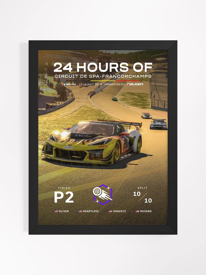 24 Hours of Spa '25 - Framed Poster product image (1)
