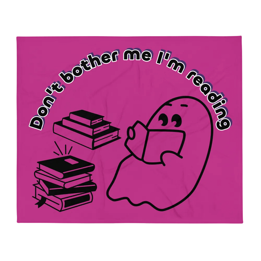Ghostly Reading Throw Blanket product image (2)