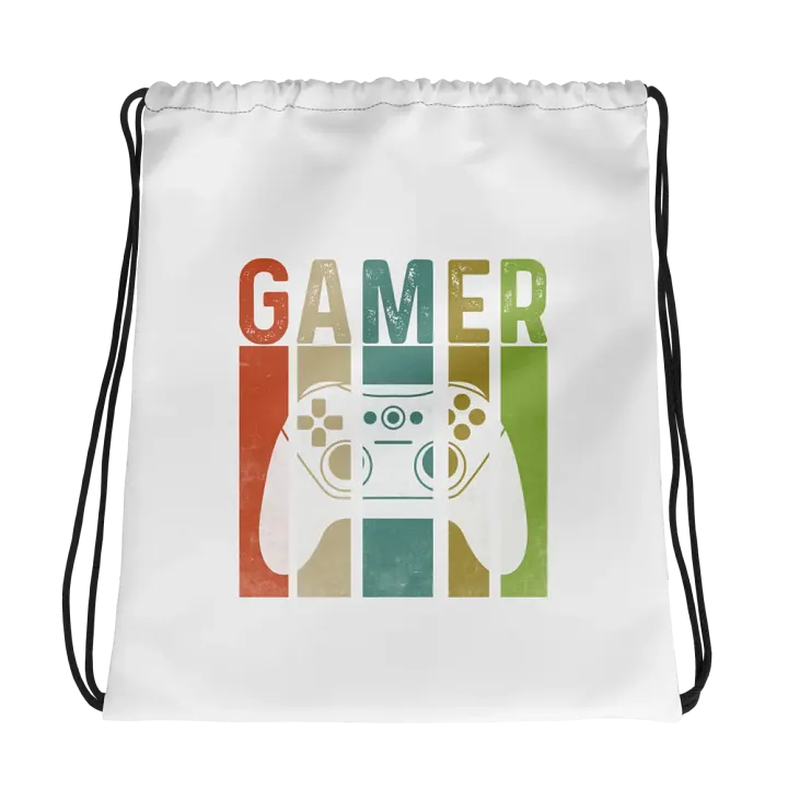 Gamer's Essential All-Over Drawstring Bag product image (1)