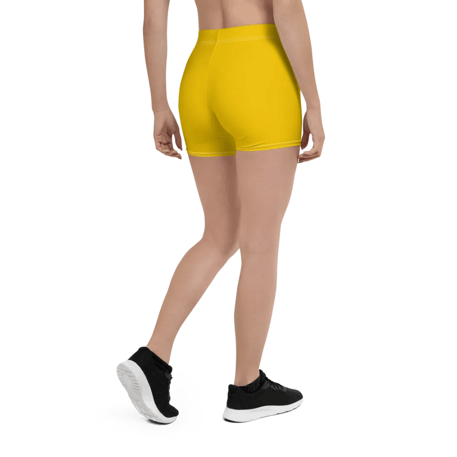 Women's Activewear - Slip Shorts Gold - Printed White Logo product image (5)