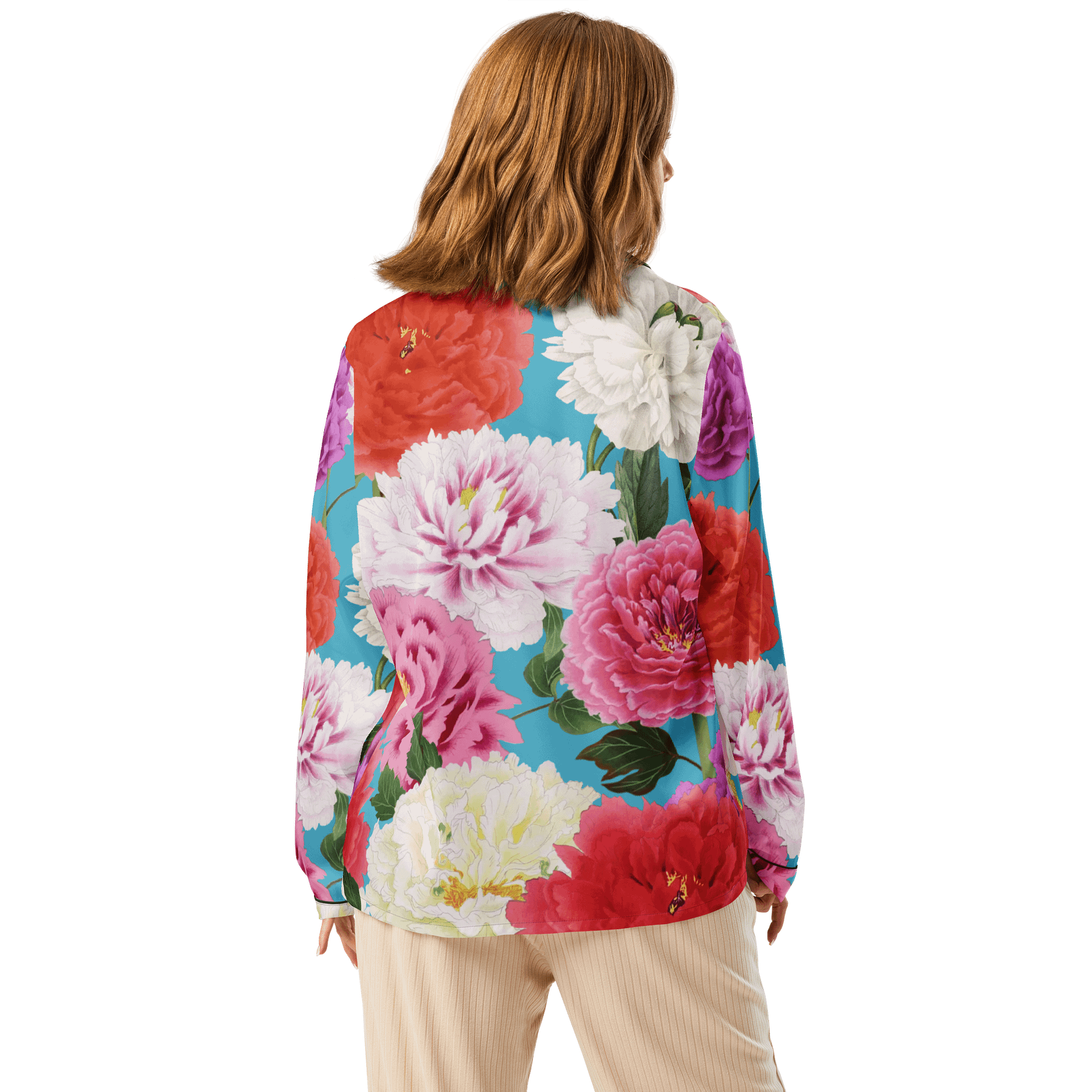 Women's Silky Peony Dreams Button-Down Pajama Top product image (3)