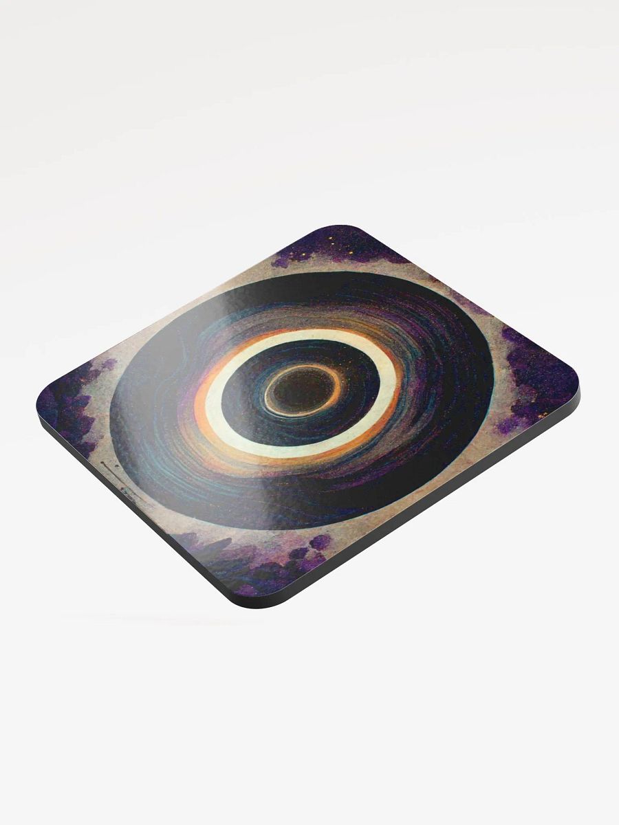 Cosmic Vortex Glossed Cork Coaster product image (3)