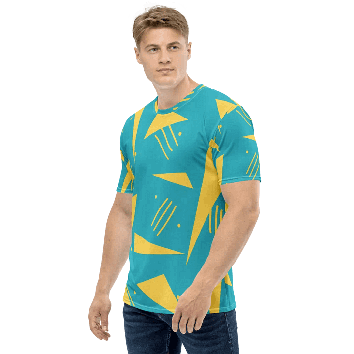 Vibrant Retro Geometric Fusion T-Shirt product image (2)