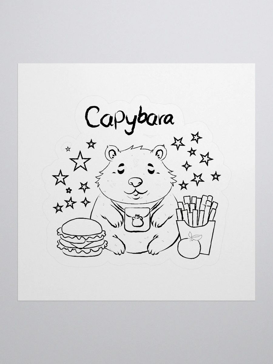 Capybara's Lunch Break Kiss Cut Stickers product image (3)