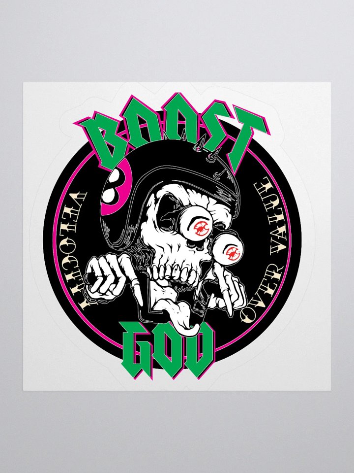 BOOST GOD kiss cut sticker product image (1)