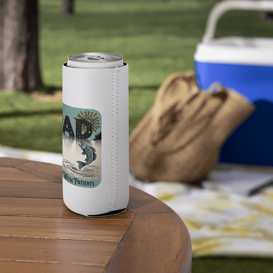 Dad Fishing Teaches With Patients Retreat Can Cooler product image (5)