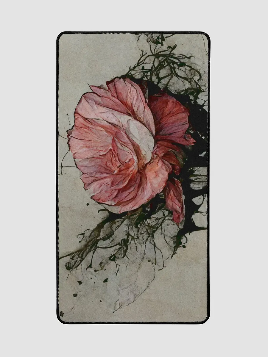 lone rose Desk Mat product image (2)