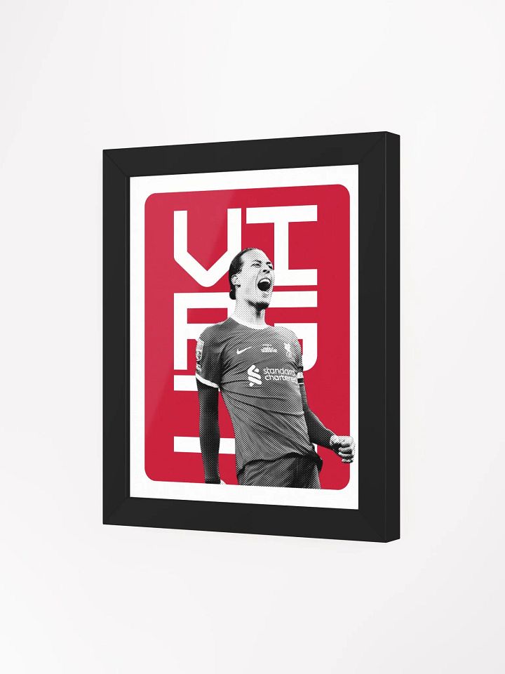 Virgil van Dijk BW Liverpool Name Art Framed Print product image (2)