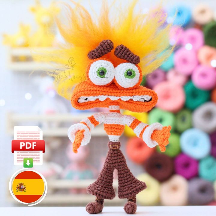 Patrón de Amigurumi de Ansiedad de la película Intensa-Mente 2 (Descarga Digital) product image (1)