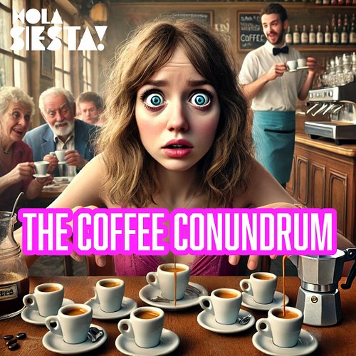 “The Coffee Conundrum”

Act 1:
Mia goes to a café, determined to order a simple black coffee. “Un café americano, por favor,”...