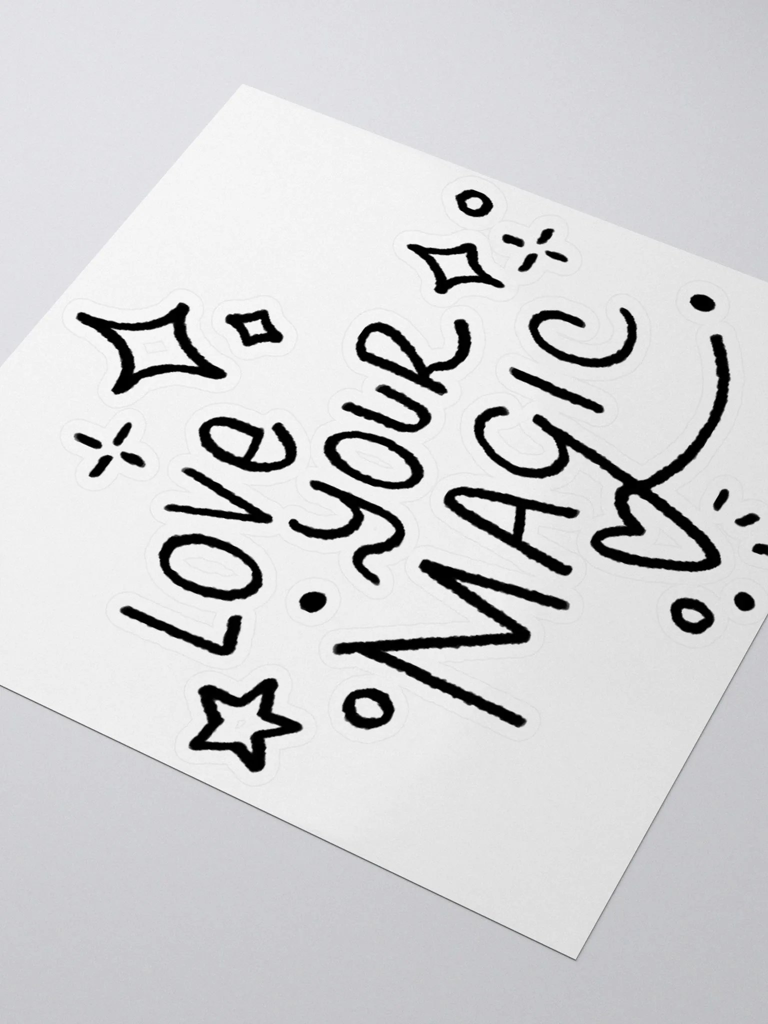 LOVE YOUR MAGIC STICKER (BLACK) product image (3)