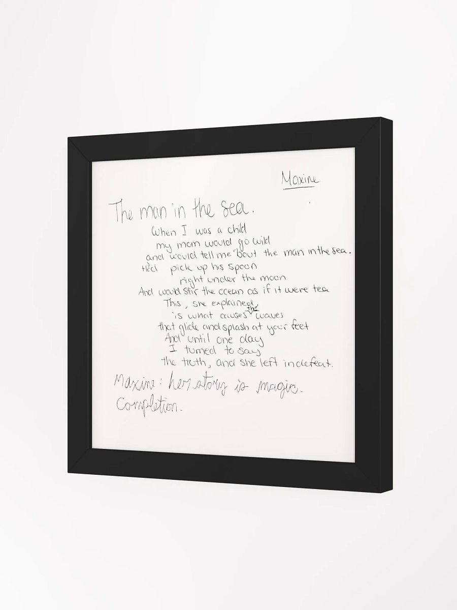 The Man in the Sea: Original Poem - Poster Print (Framed) product image (1)