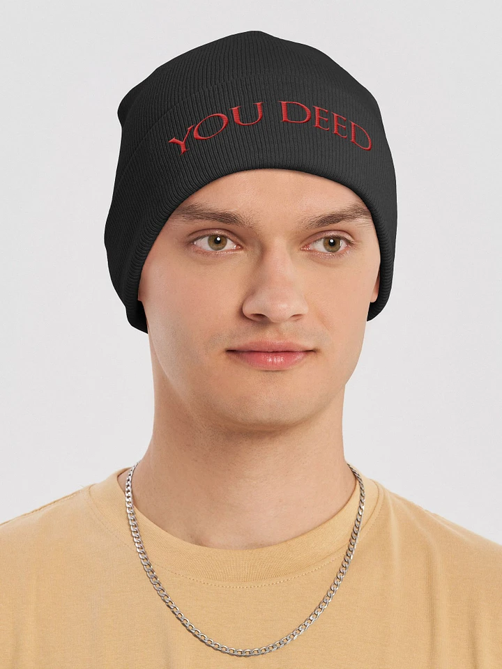 'You Deed' Embroidered Beanie product image (1)