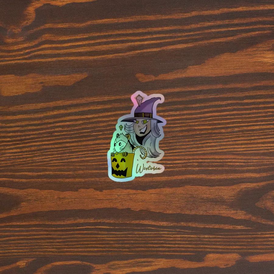 Whimsical Witch Holographic Sticker Sheet product image (4)