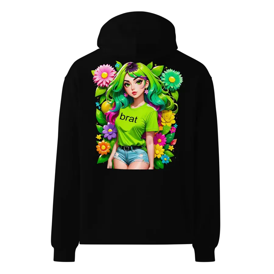 Brat - Premium Hoodie (Black) Brat Life - v4 (Back Printed Design) product image (1)