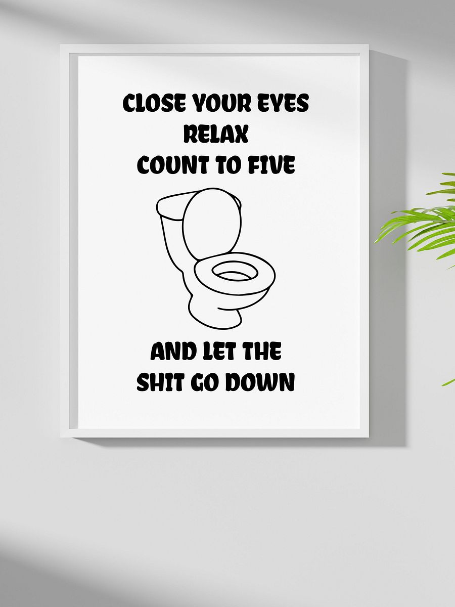 Toilet Humour Sign Bathroom Downloadable Wall Art product image (5)
