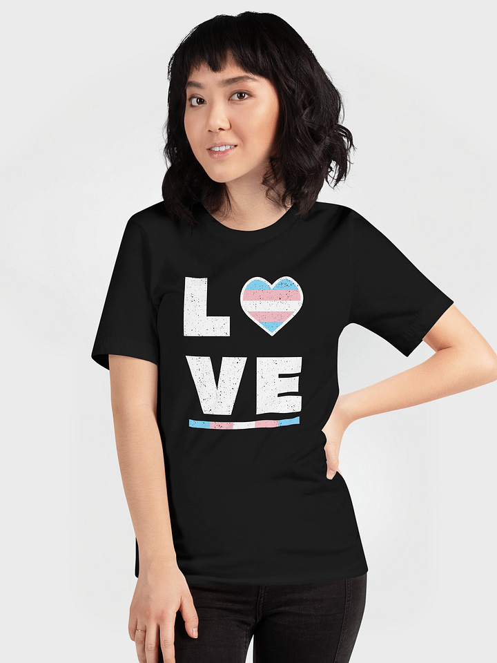 LGBT Transgender Pride Flag Distressed Grunge Love T-Shirt product image (1)