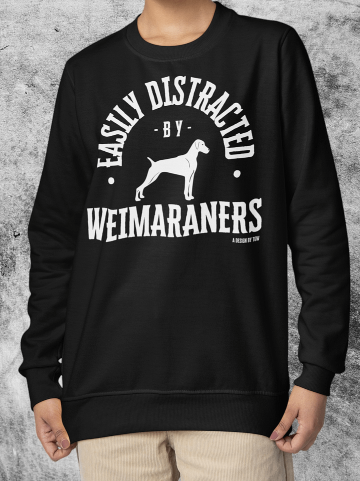 Easily Distracted (wht) - Lane Seven Premium Crewneck Sweatshirt product image (1)