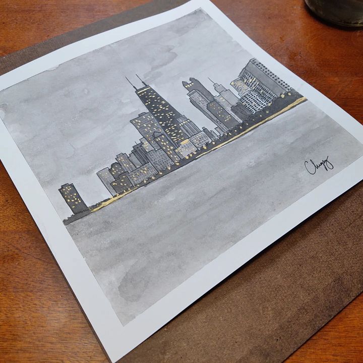 Chicago Skyline - Original Drawing product image (1)