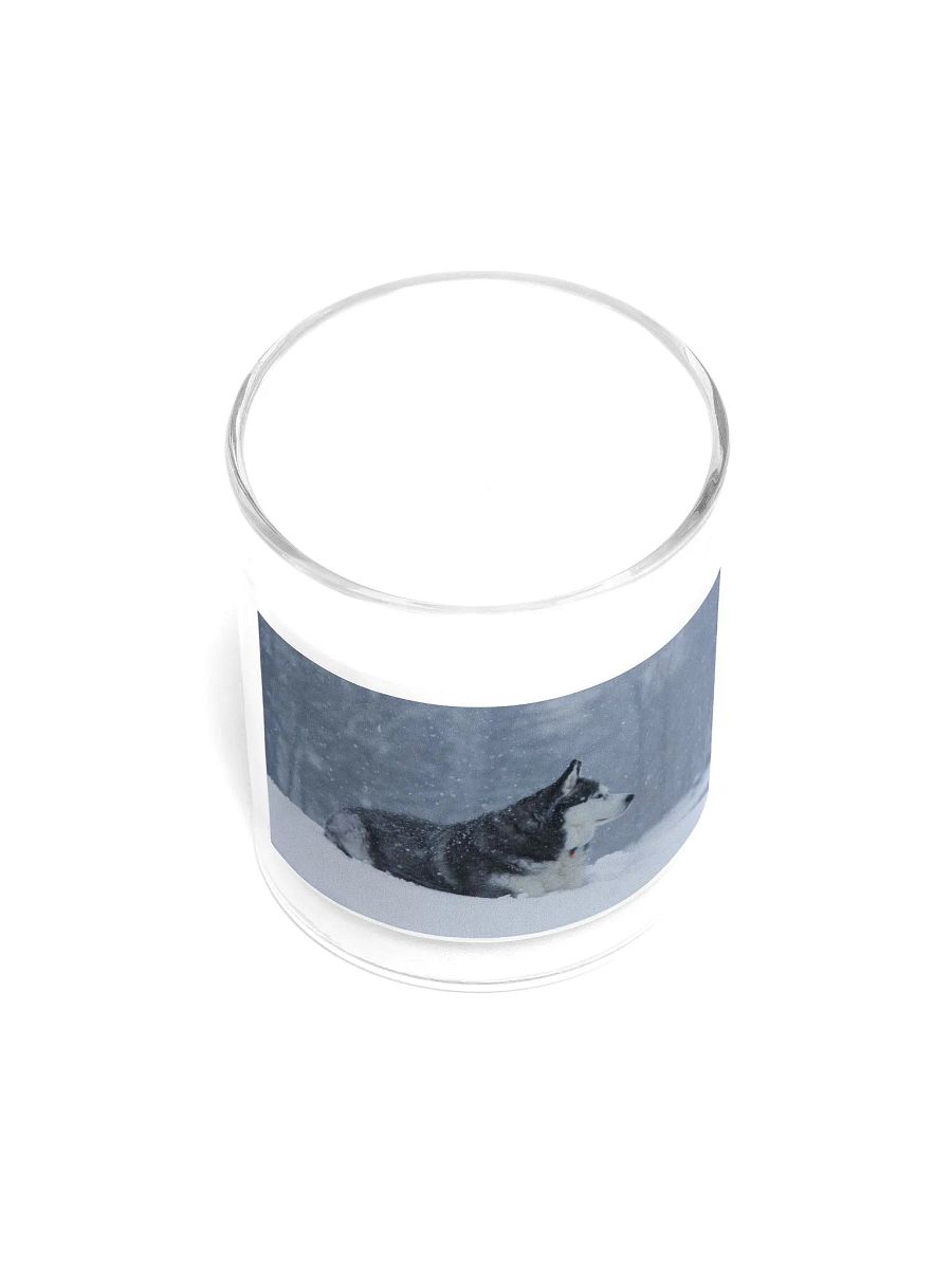Blue Eye Siberian Husky in the Snow - Candle product image (3)