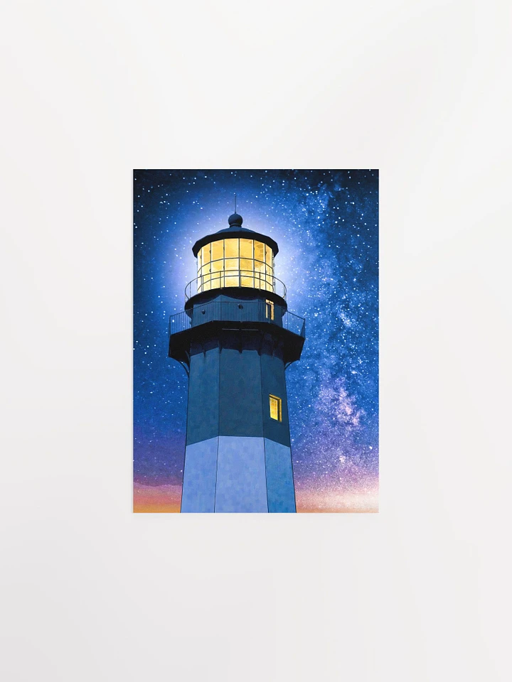 Tybee Island Lighthouse – Starry Night Matte Poster product image (2)
