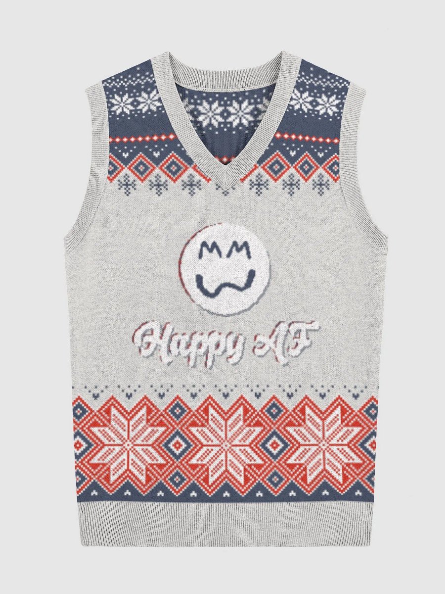 Happy AF Ugly Sweater Vest (Limited Edition) product image (2)