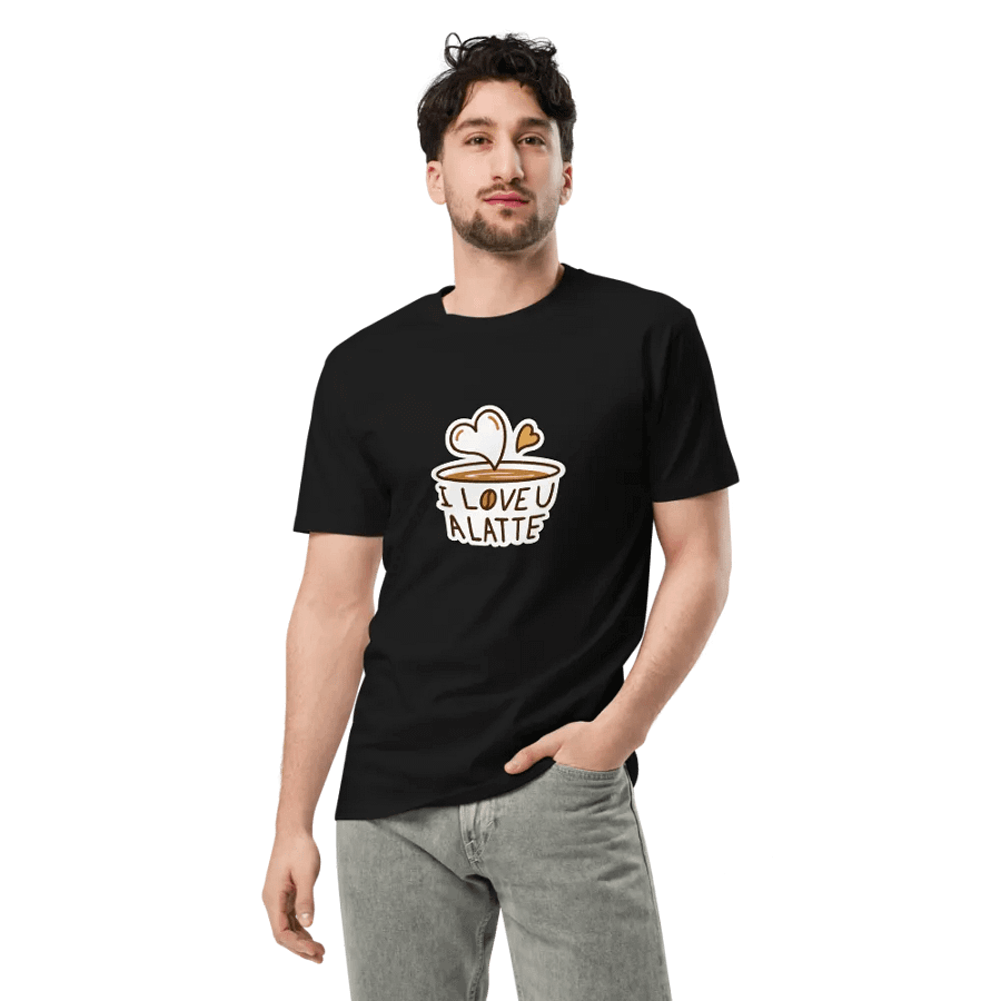 I Love U A Latte Unisex Premium T-Shirt product image (3)