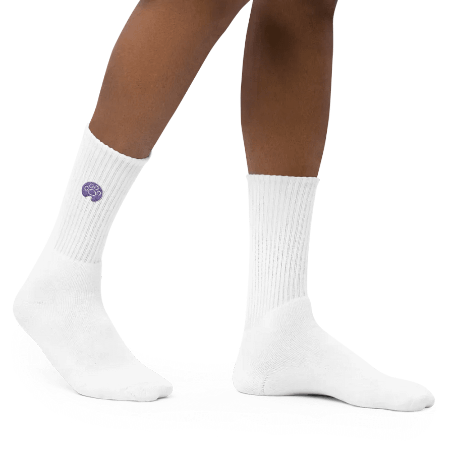 Squibble Design Paw Logo Embroidered Socks product image (9)