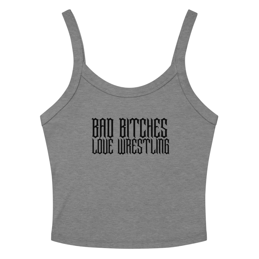 Bad Bitches Love Wrestling Grunge Micro-Rib Tank Top product image (5)