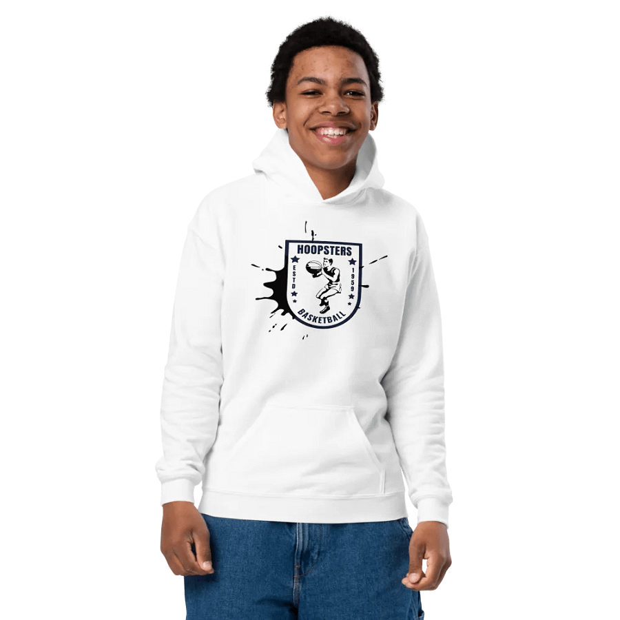 "Hoopster Basketball" Vintage-Inspired Youth Hoodie product image (7)
