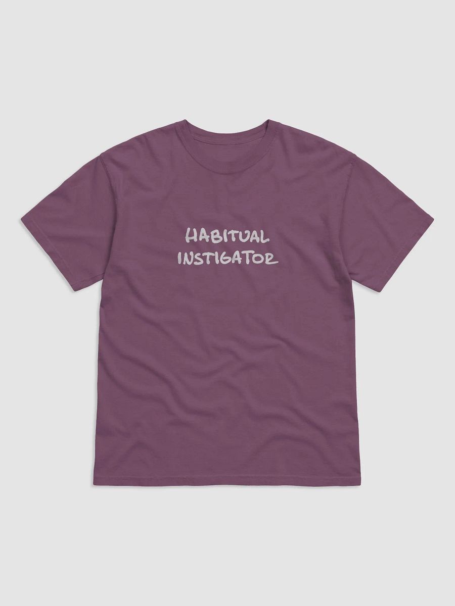 HABITUAL INSTIGATOR (white design) garment-dyed tee product image (2)