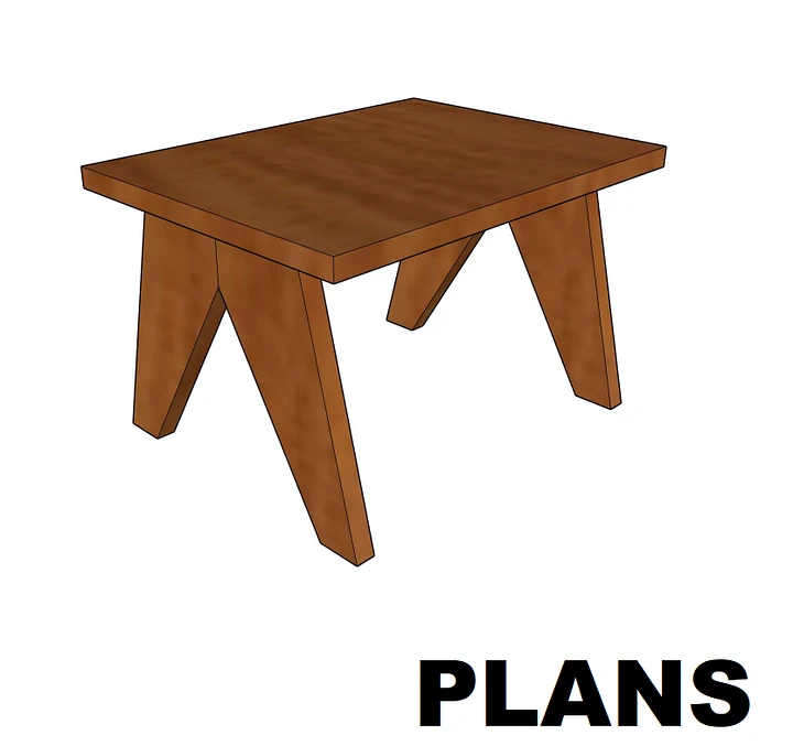 Mid Century Modern Style Foot Step Stool // Woodworking Plans product image (1)