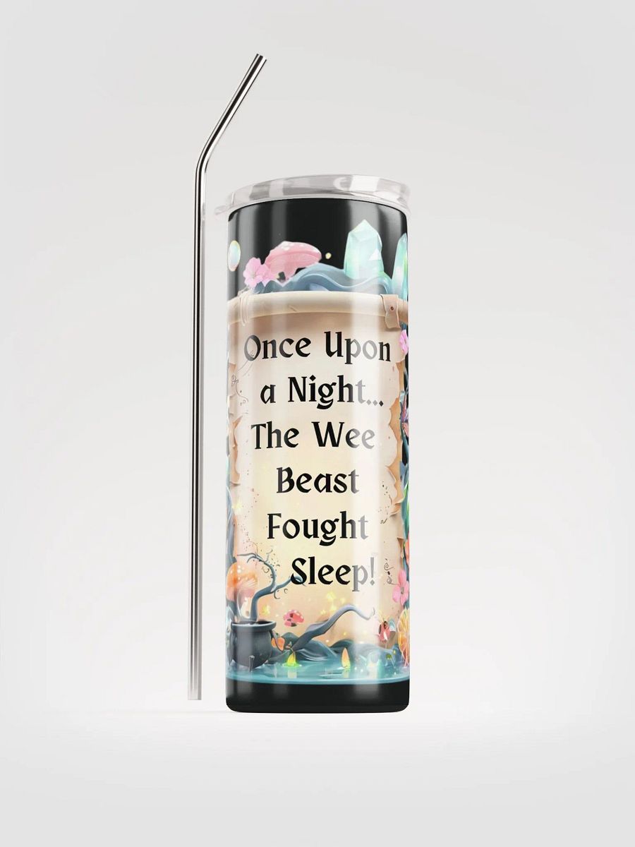 Funny Mom Tumbler – ‘Once Upon A Night… The Wee Beast Fought Sleep!’ Insulated Cup for Tired Moms product image (1)
