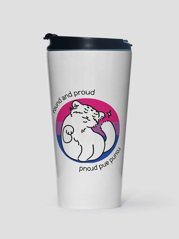 Round and Proud Manul Bisexual Version - Steel Travel Mug product image (1)
