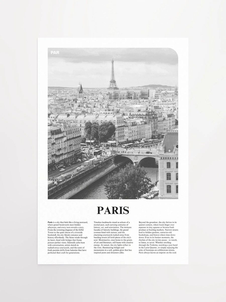 Paris 01 Newspaper Poster product image (5)