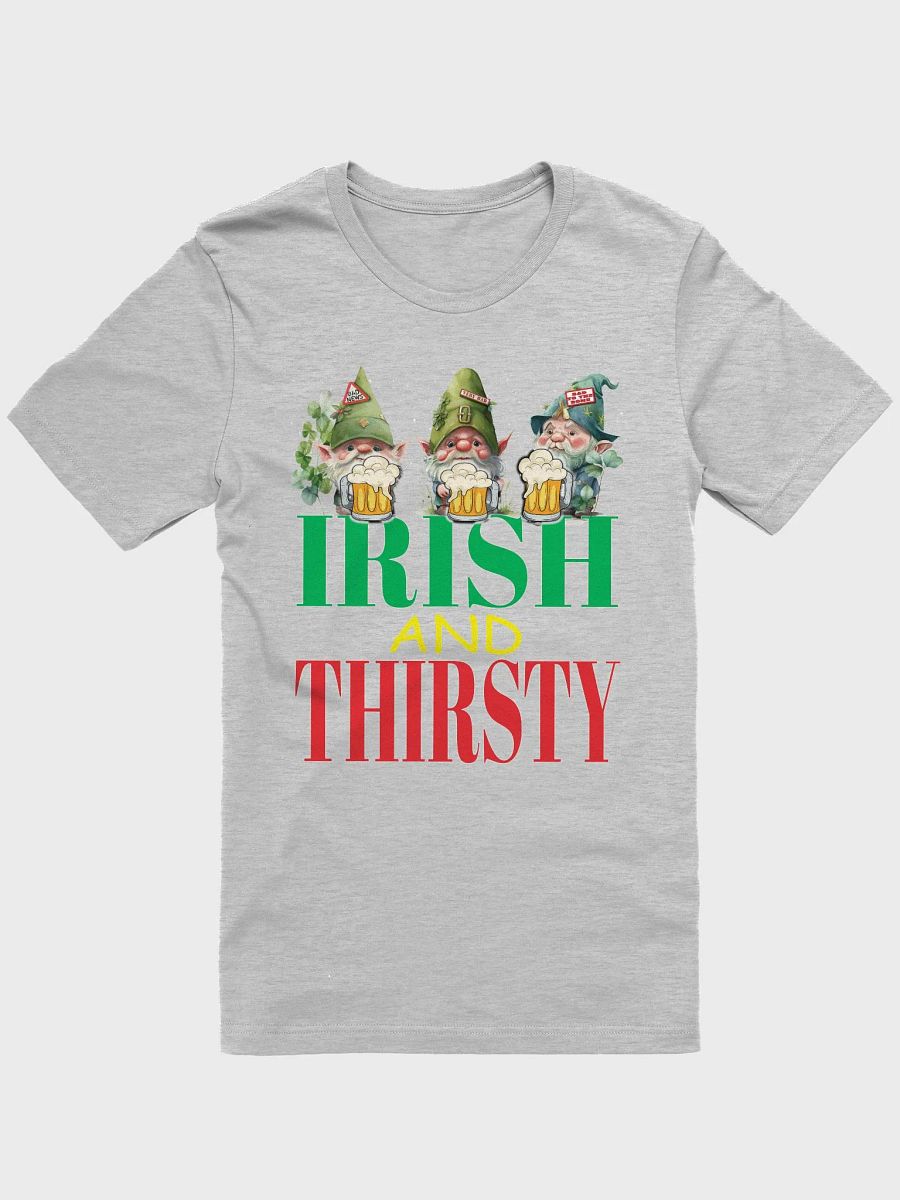 Irish and Thirsty Leprechauns Funny Clovers St Patrick's Day Premium T-Shirt product image (3)