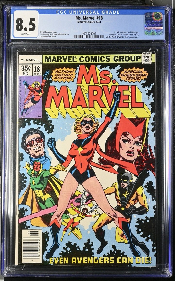 Ms. Marvel #18 (1978) – CGC 8.5 | 1st Appearance of Mystique | Bronze Age Marvel Key product image (1)