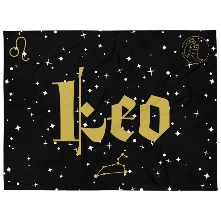Cosmic Leo Zodiac Throw Blanket product image (1)