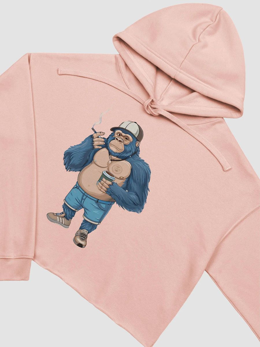 Blue Gorilla Fleece Crop Hoodie product image (3)