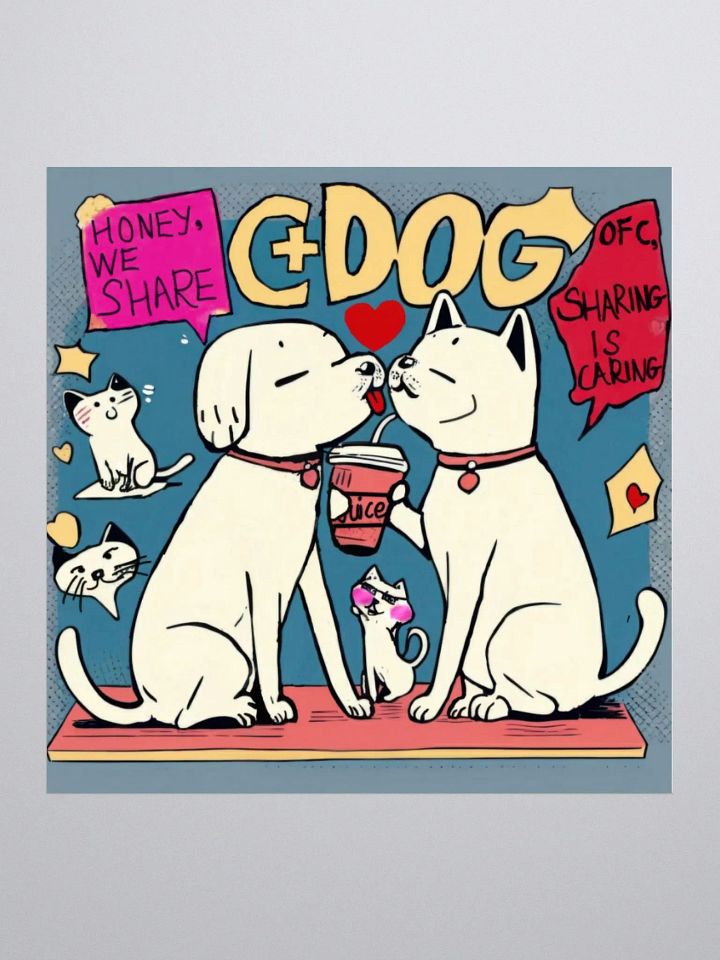 Pawsitivity Sharing Kiss-Cut Stickers product image (2)