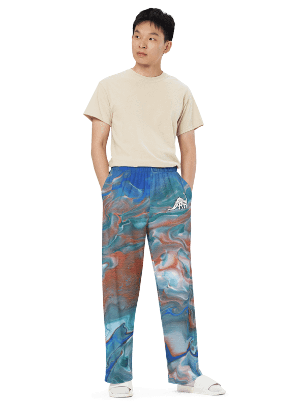 Metallic Orange Fluid Acrylic Pants product image (6)
