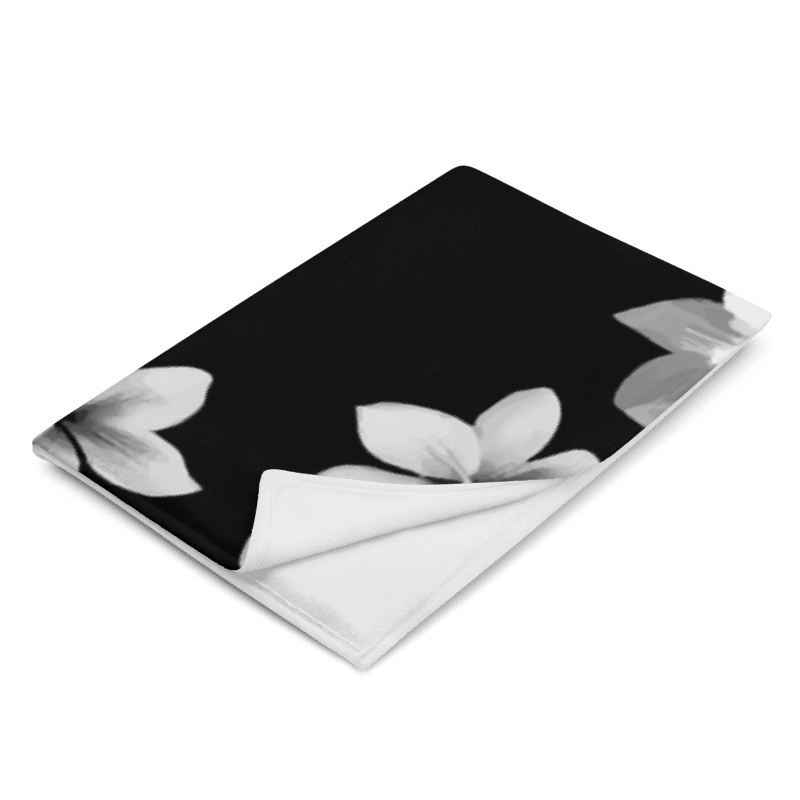 Volcanic Ash Caribbean Flower Print | Hypoallergenic Throw Blanket product image (11)