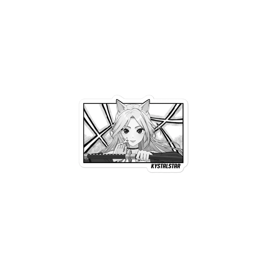 [KystalStar Katana B&W] Die-Cut Magnet product image (1)