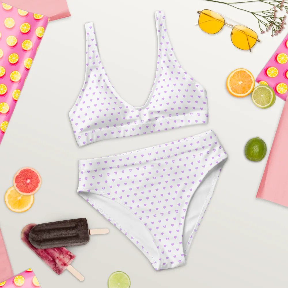 Pastel Heart Seamless Pattern High Waisted Bikini - V11 product image (10)