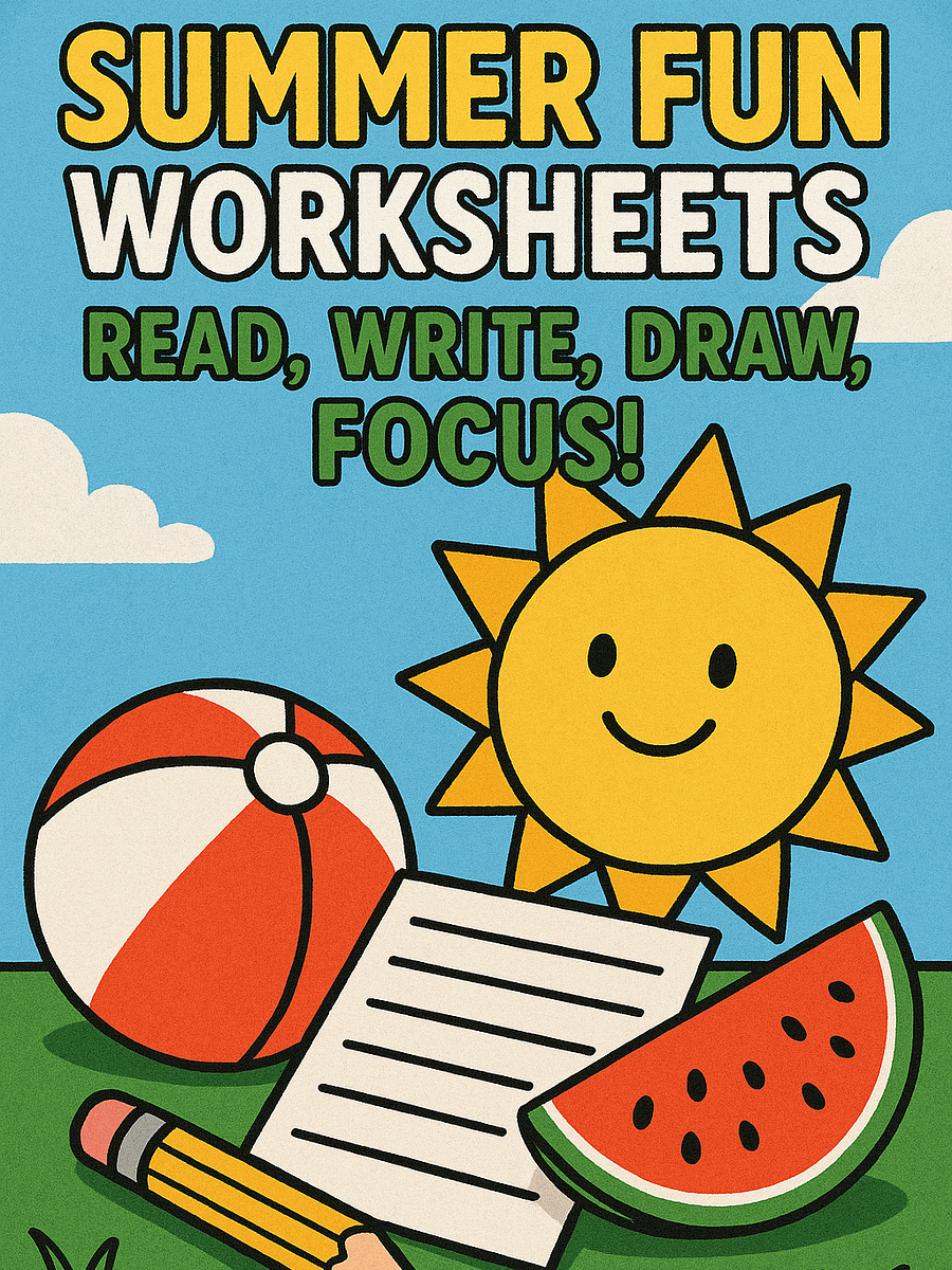 Mini Summer Course: Read, Write, Draw, Focus! (Ages 5-9+) product image (1)