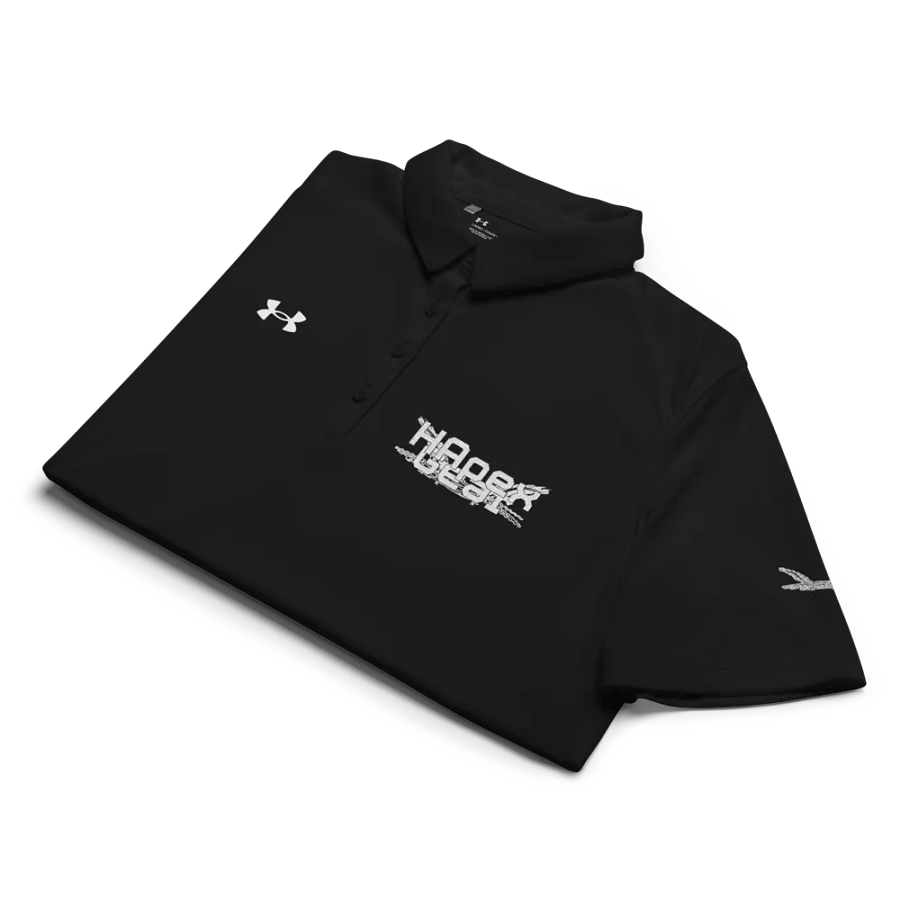 Women's Polo Shirt - Embroidered - White HApex Gear Black Logo product image (19)