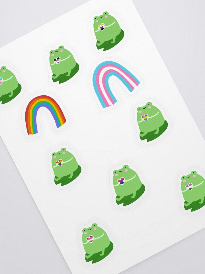 LGBTQ+ Frogs Sticker Sheet product image (1)