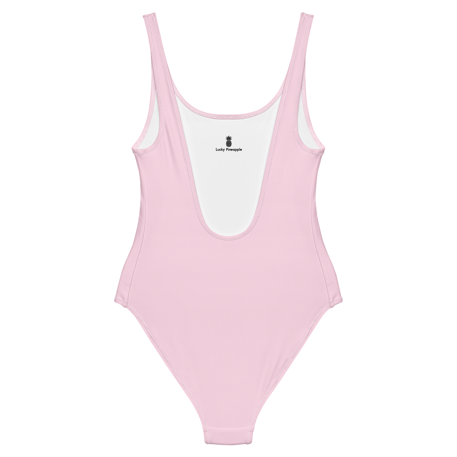 Baby Pink Solid Color Retro Inspired Women's One Piece Swimsuit product image (2)