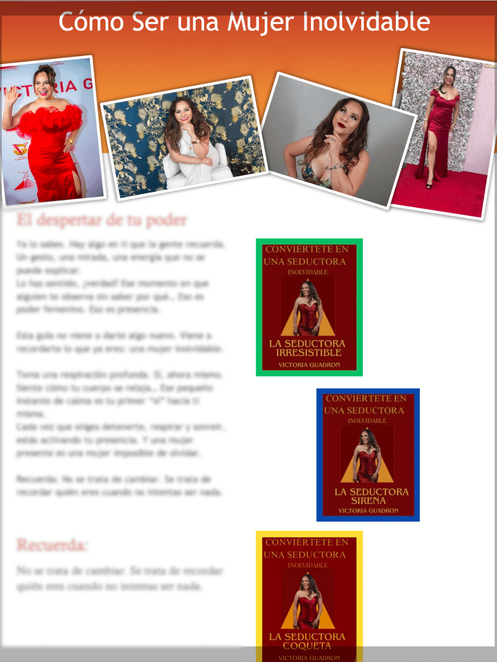 COMO SER UNA MUJER INOLVIDABLE product image (1)