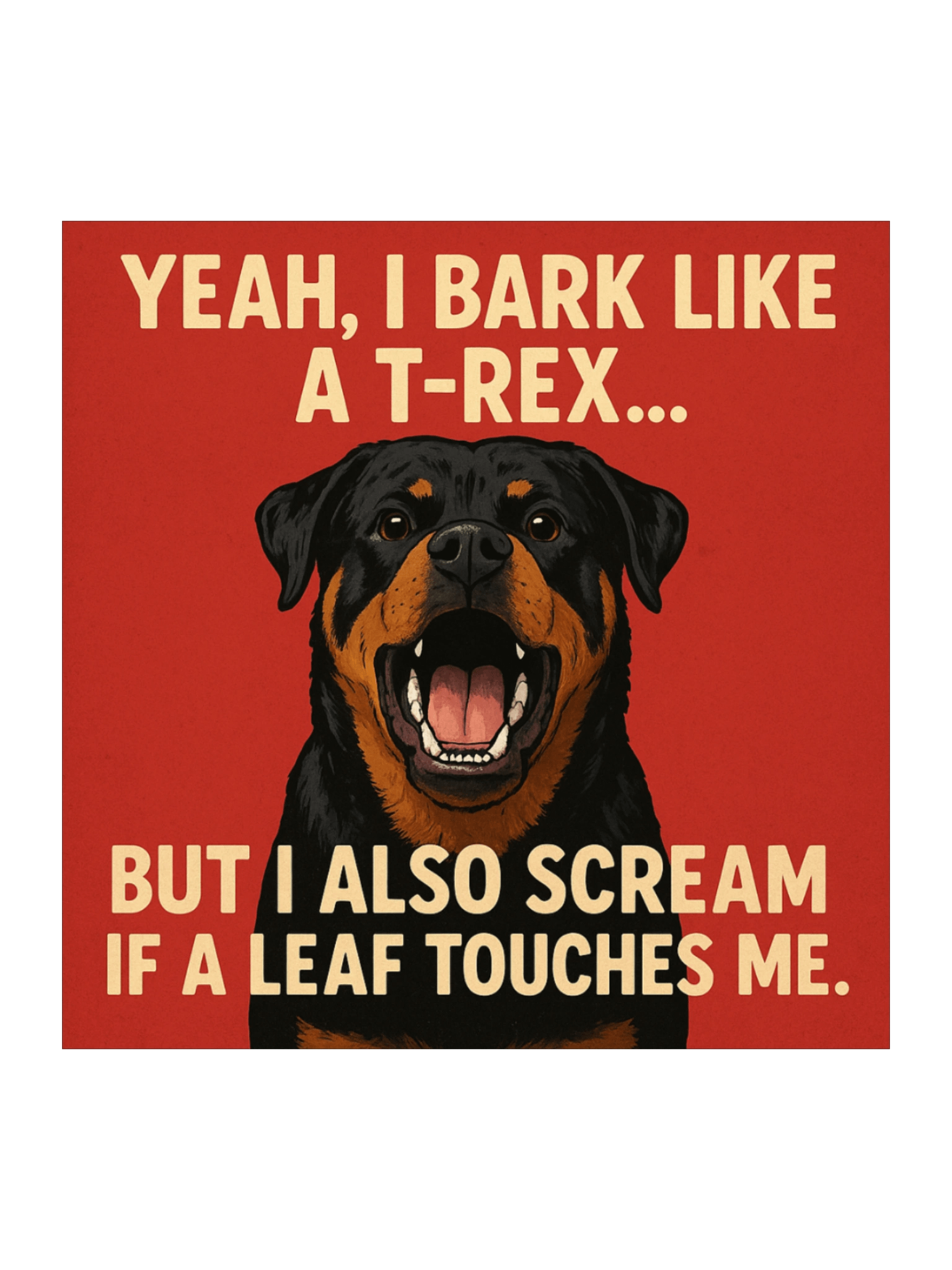 Rottweiler T-Rex Bark Kiss Cut Stickers product image (1)